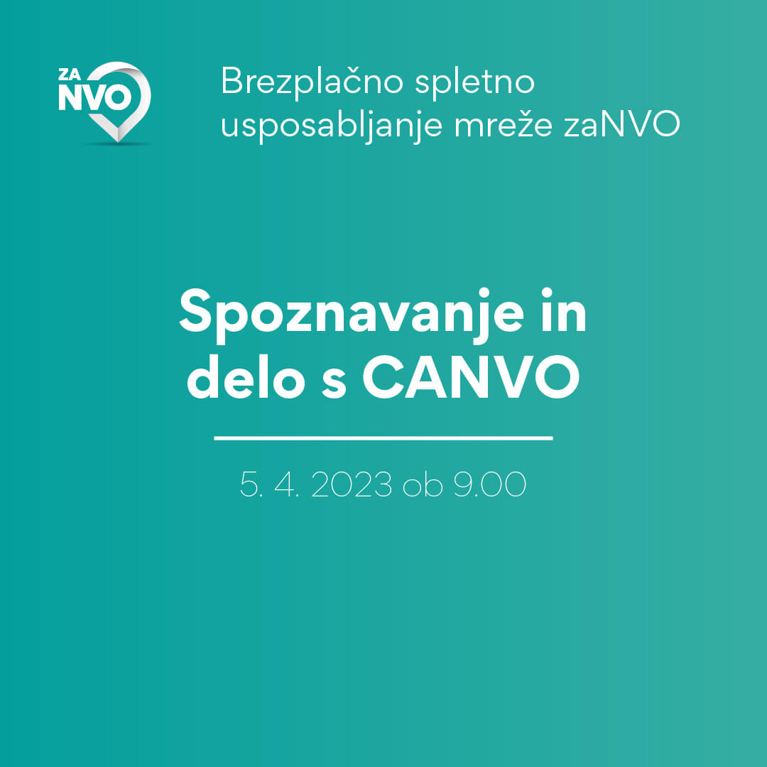 zaNVO_spletno usposabljanje - Spoznavanje in delo s CANVO