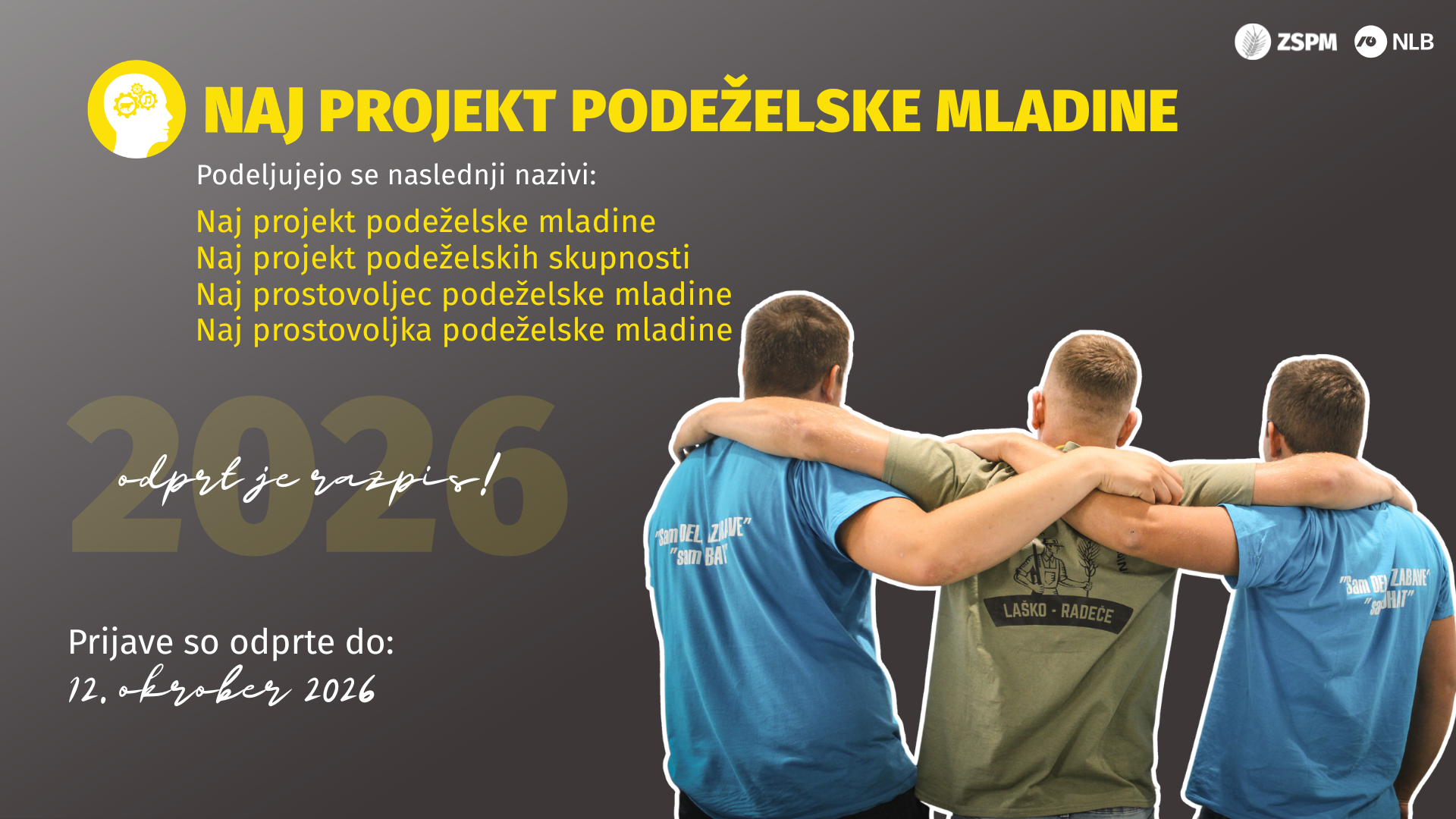 Javni razpis »Naj projekt podeželske mladine 2026«