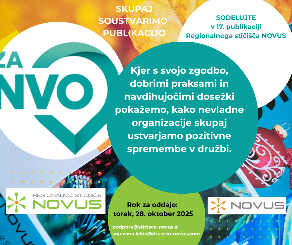 Povabilo k sodelovanju v 17. publikaciji Regionalnega stičišča NOVUS