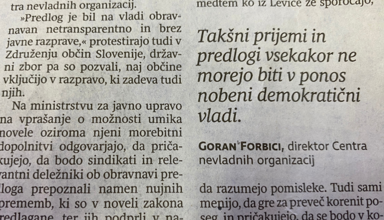 NOVELA ZAKONA O ZAVODIH V DRŽAVNEM ZBORU NE BO OBRAVNAVANA PO SKRAJŠANEM POSTOPKU, TEMVEČ PO REDNEM POSTOPKU