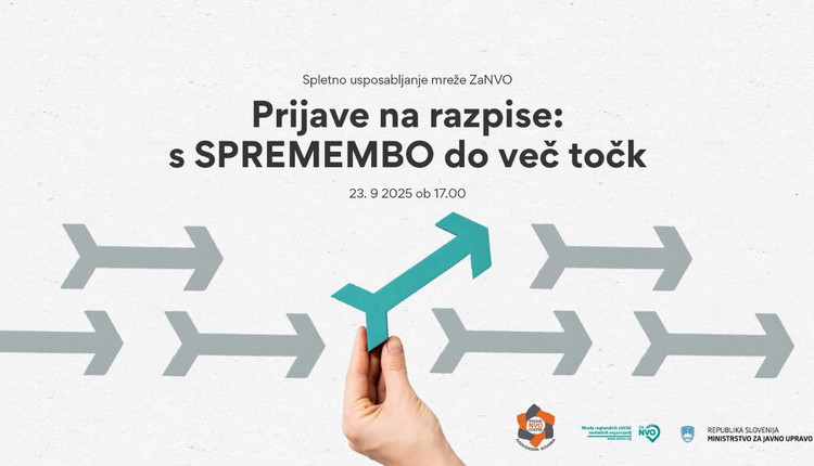 Prijave na razpise: s SPREMEMBO do več točk