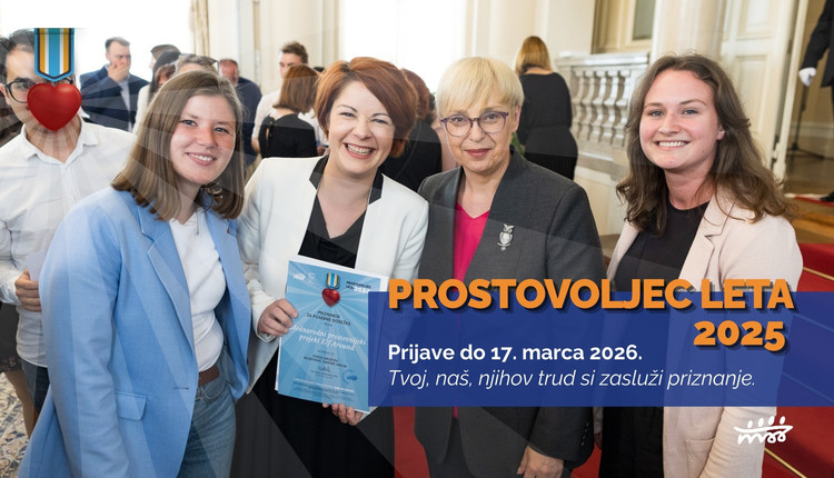Odprt natečaj prostovoljec leta 2025