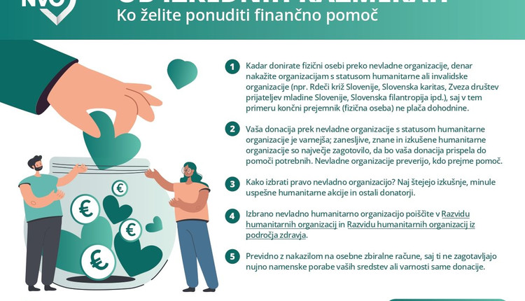 Ob izrednih razmerah: Ko želite pomagati z denarjem