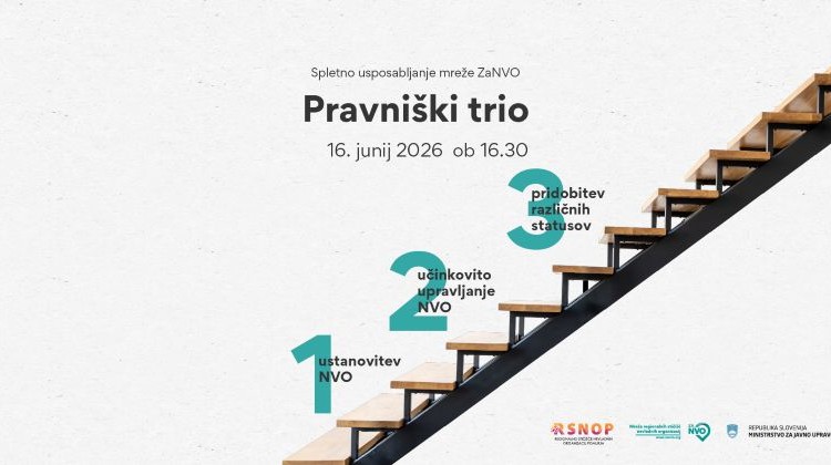 Pravniški trio: ustanovitev, učinkovito upravljanje NVO in pridobitev različnih statusov