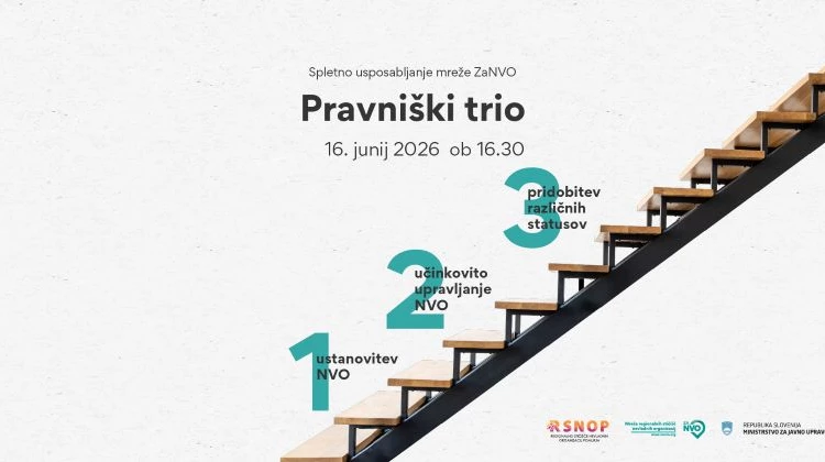 Pravniški trio: ustanovitev, učinkovito upravljanje NVO in pridobitev različnih statusov