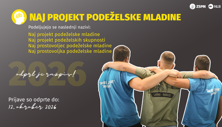 Javni razpis »Naj projekt podeželske mladine 2026«