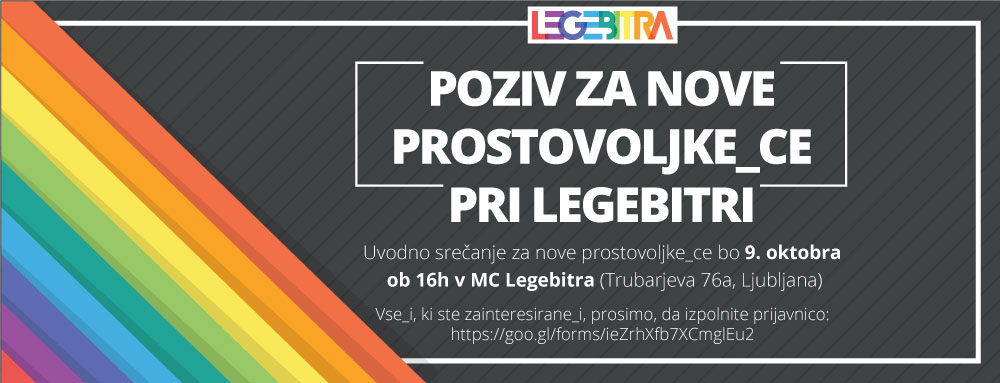 POZIV ZA NOVE PROSTOVOLJKE IN PROSTOVOLJCE PRI LEGEBITRI